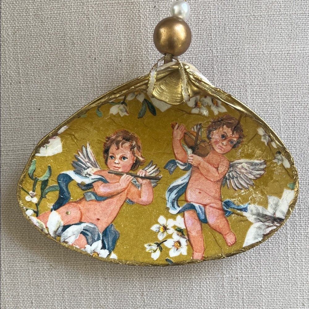Large Angel Shell Ornament